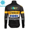 Set Fietsshirt Lange Mouw + Lange Koersbroek 2017 Telenet Fidea Lions N001 Winter Thermal Fleece